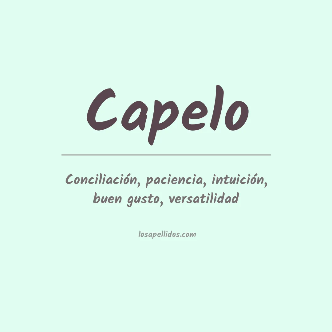Apellido Capelo