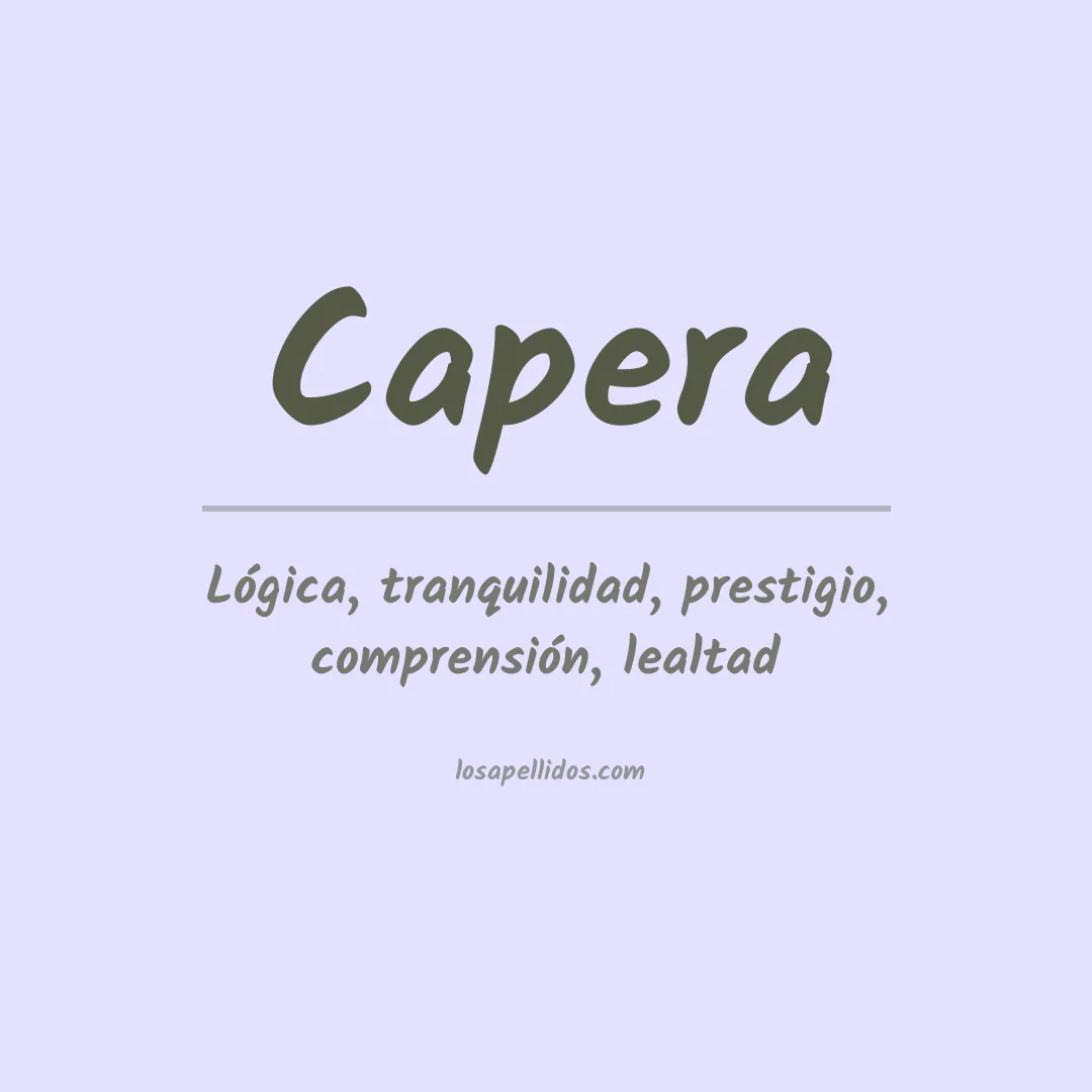 Apellido Capera