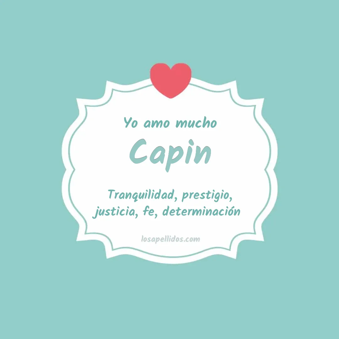 Yo amo mucho Capin