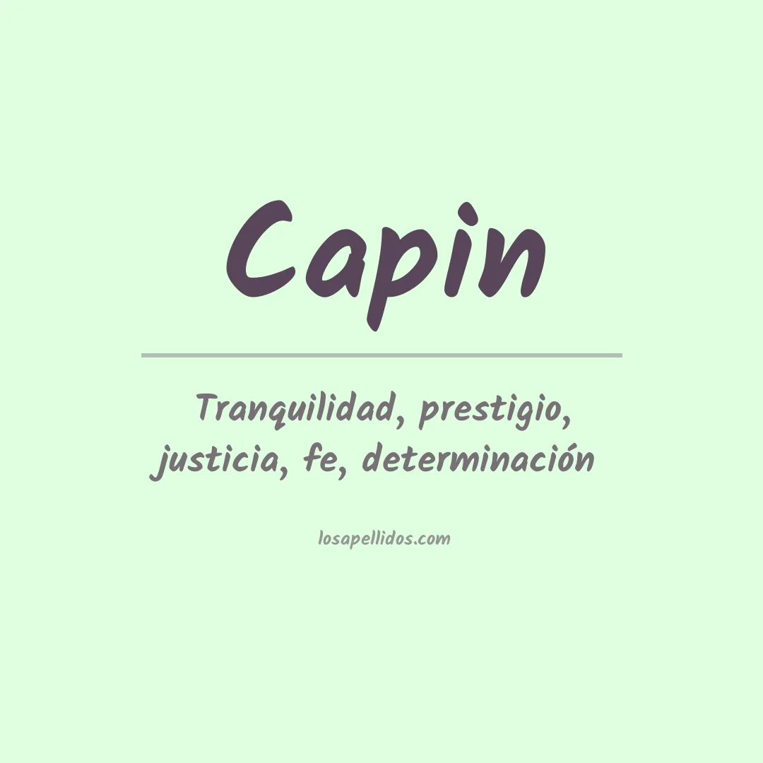 Apellido Capin