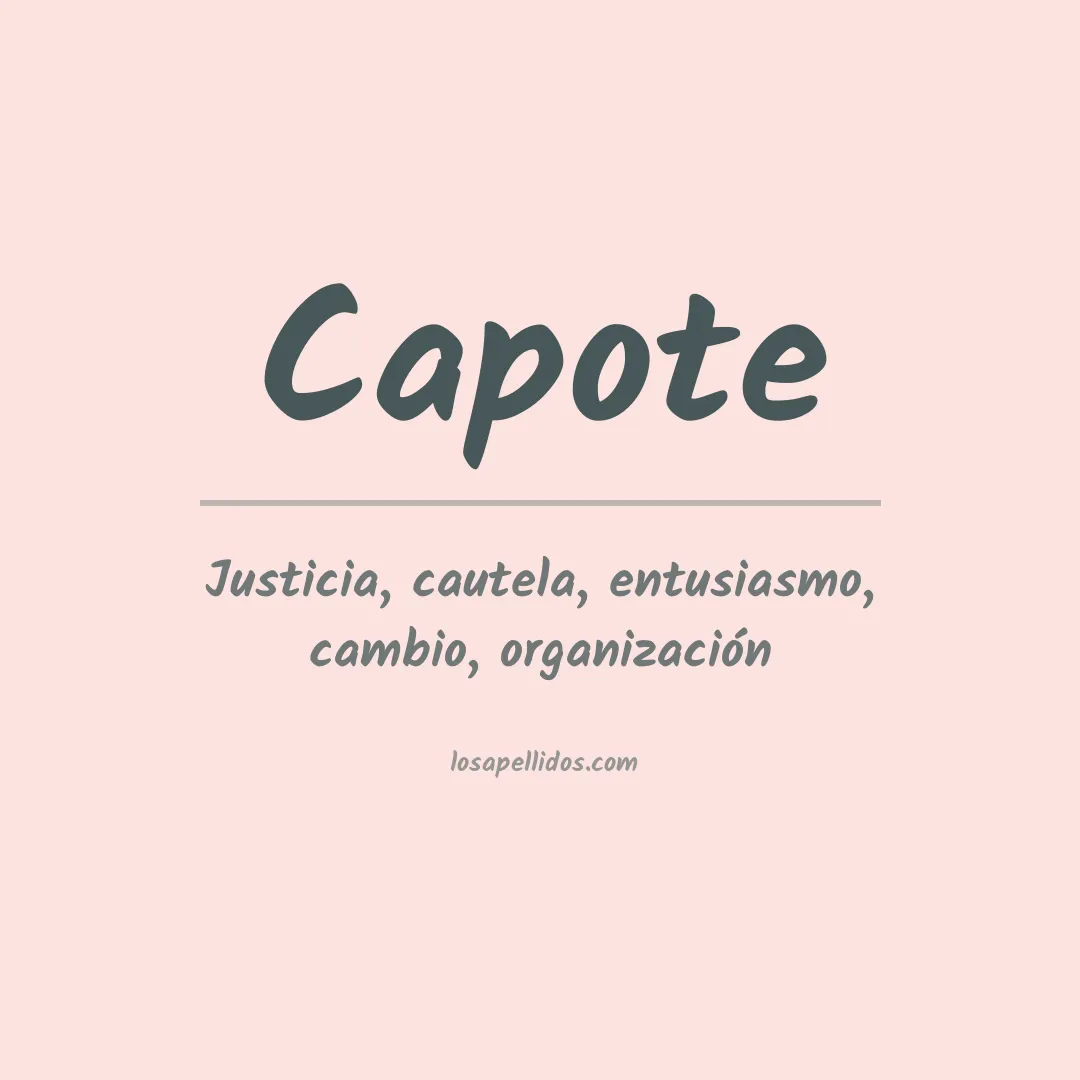 Apellido Capote