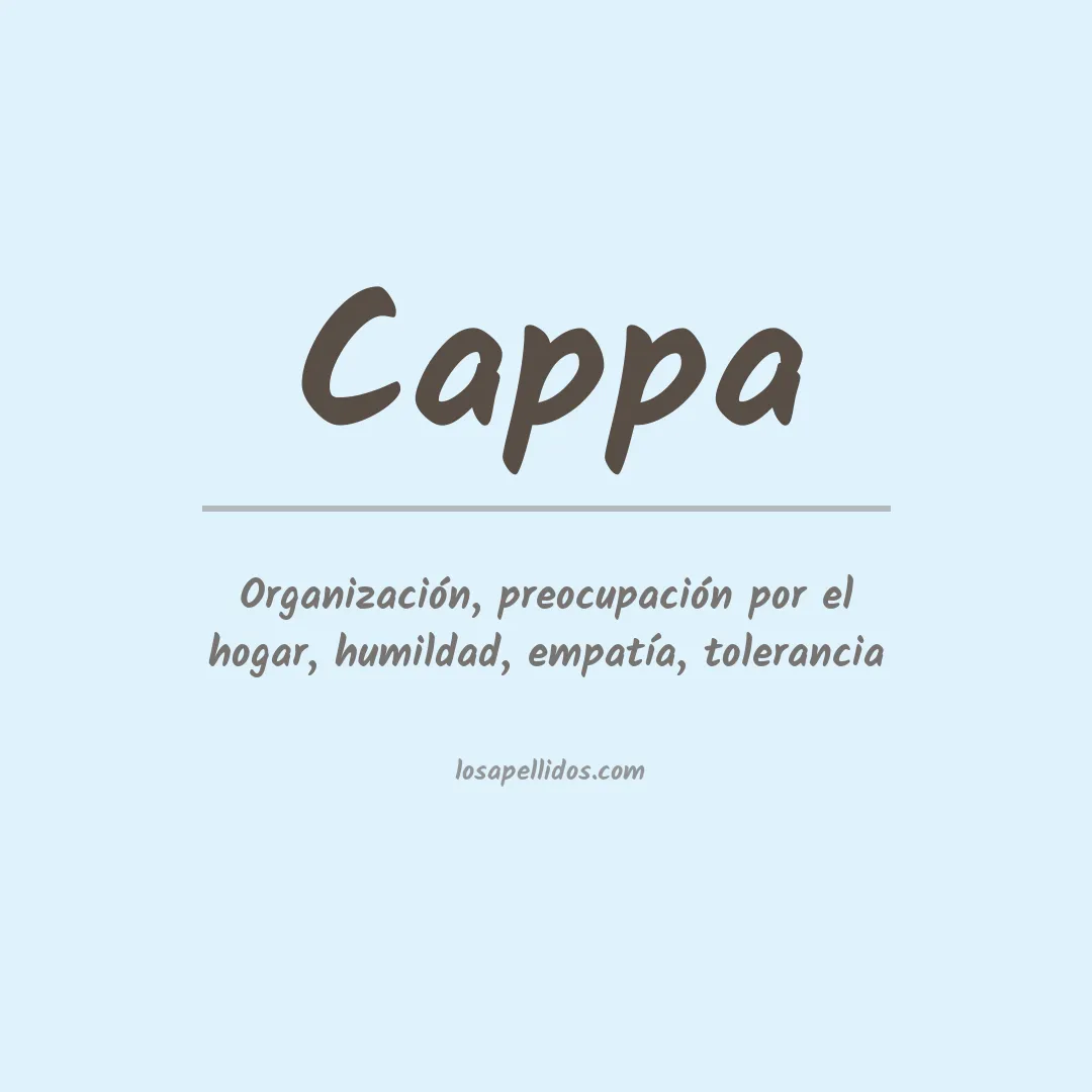 Apellido Cappa