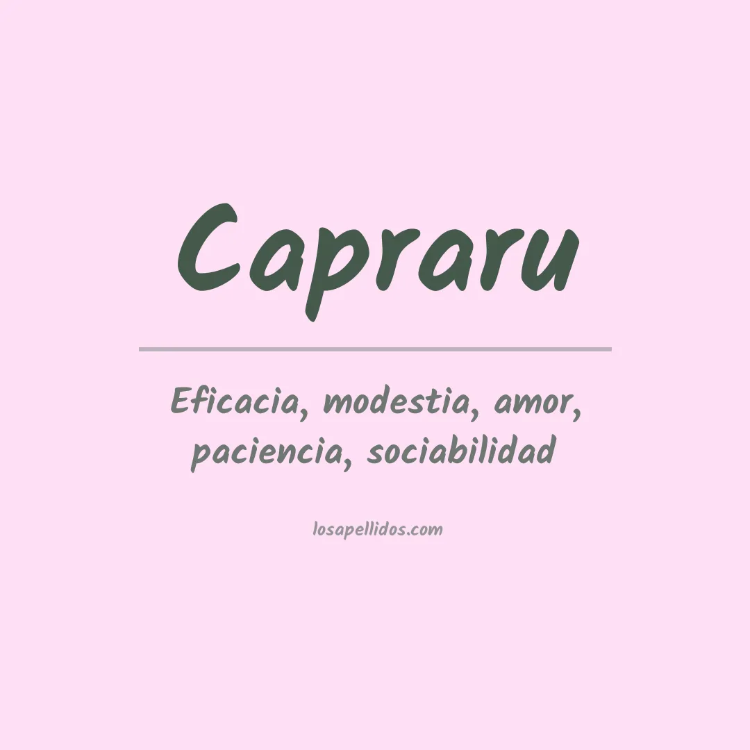 Apellido Capraru