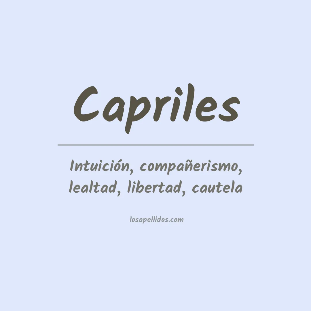 Apellido Capriles