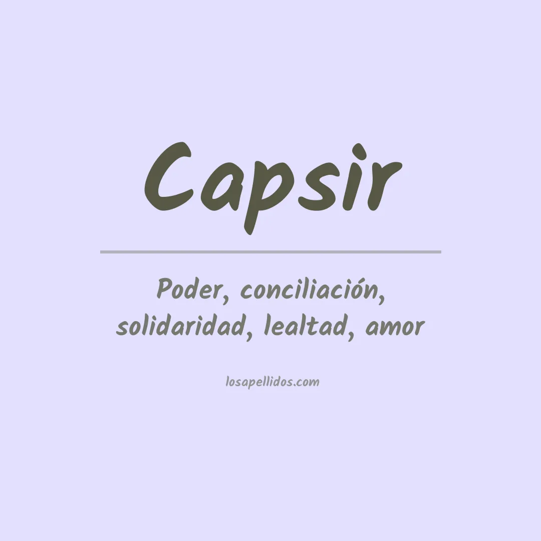 Apellido Capsir
