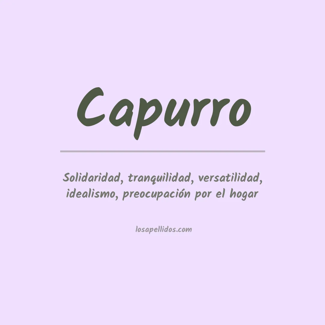 Apellido Capurro