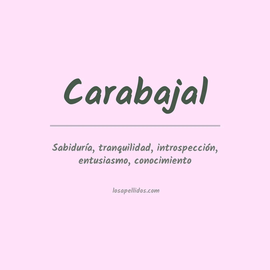 Significado del Apellido Carabajal