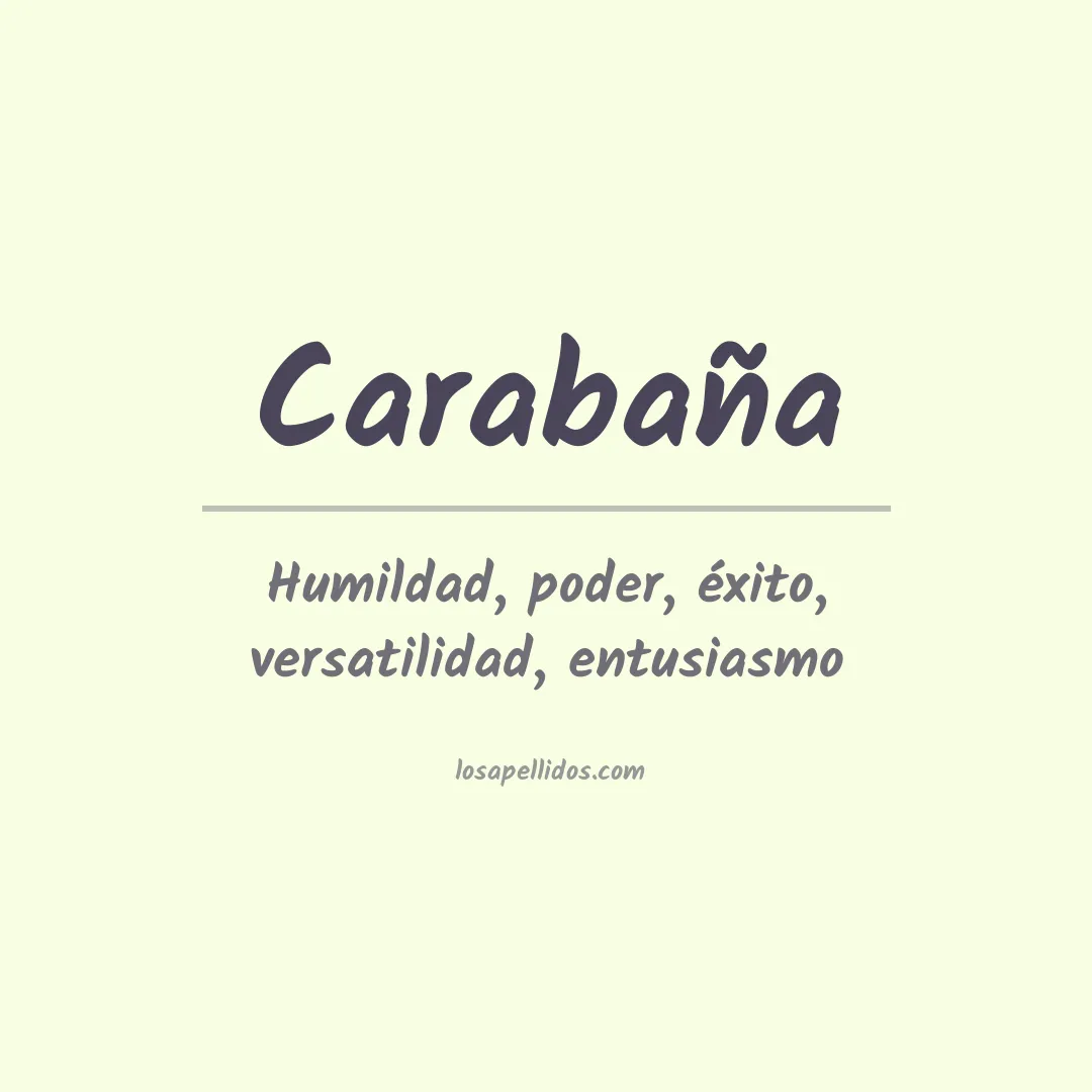 Significado del Apellido Carabaña