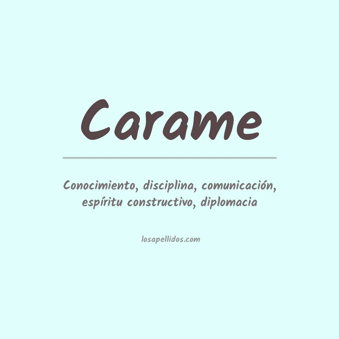 Apellido Carame