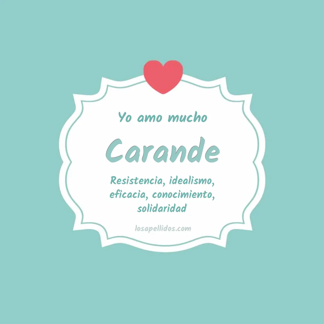 Yo amo mucho Carande