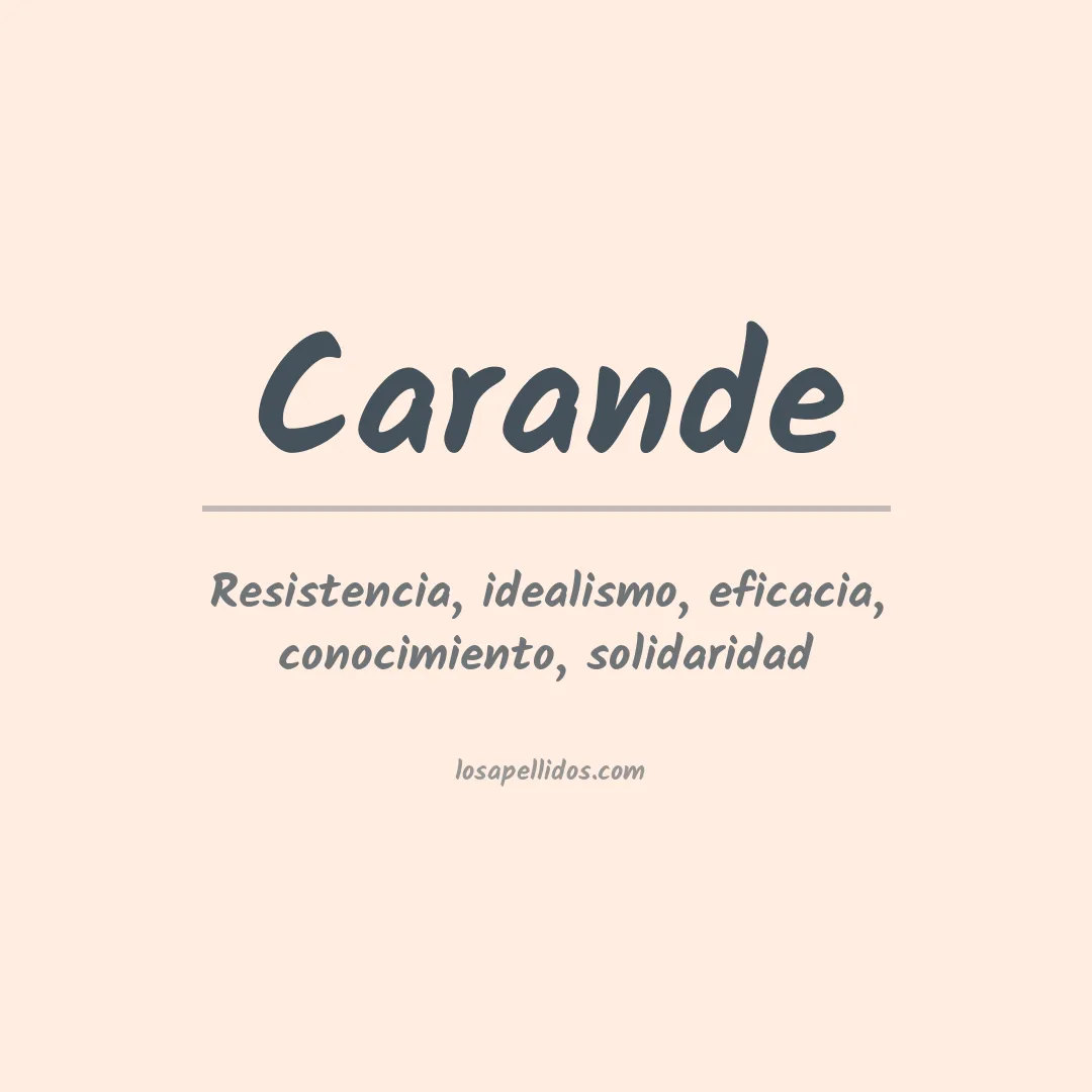 Apellido Carande