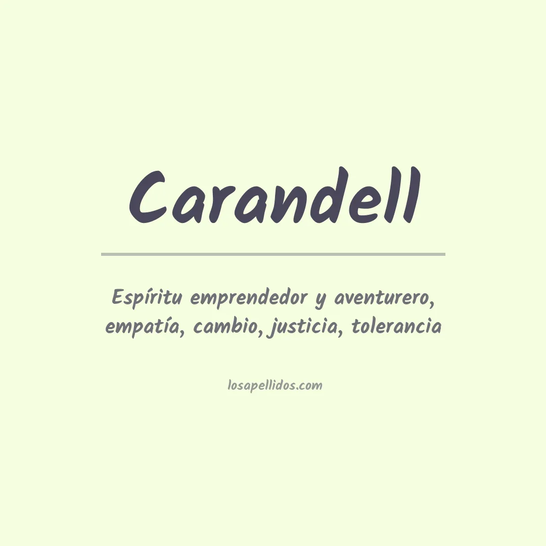Apellido Carandell