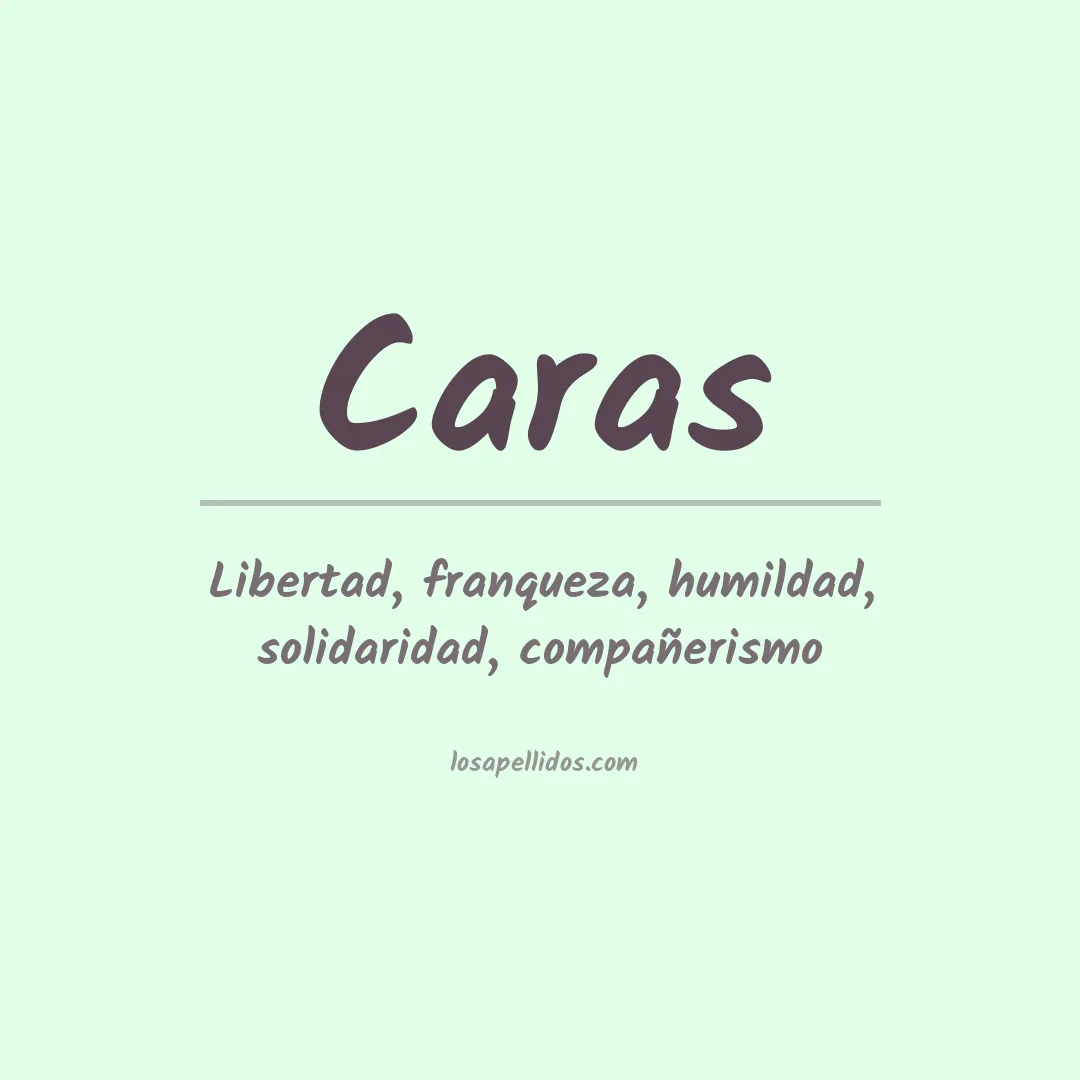 Significado del Apellido Caras