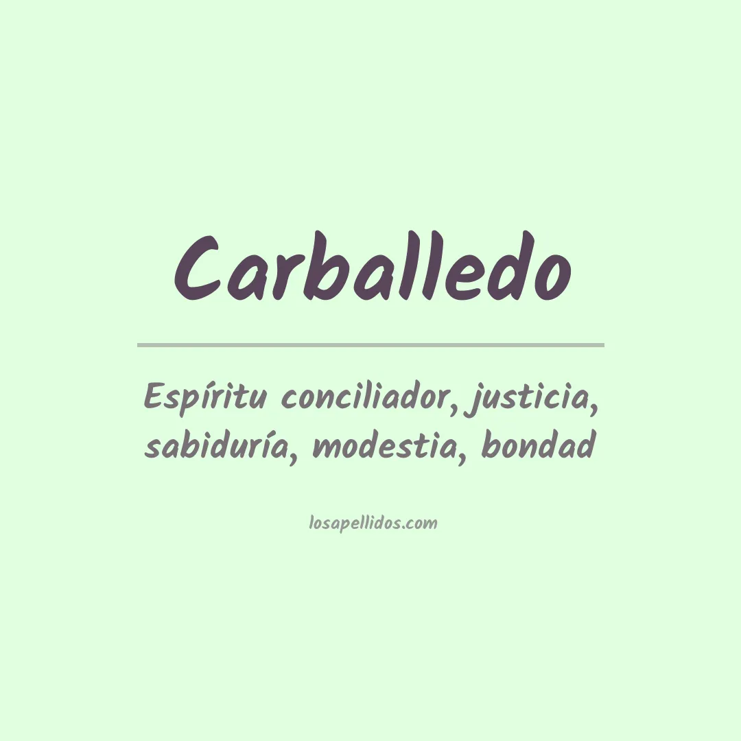 Significado del Apellido Carballedo