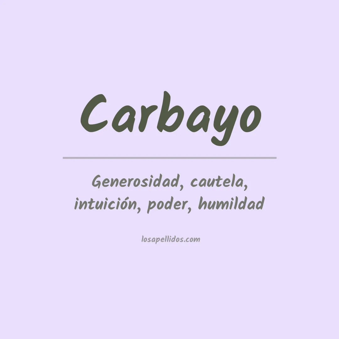 Apellido Carbayo