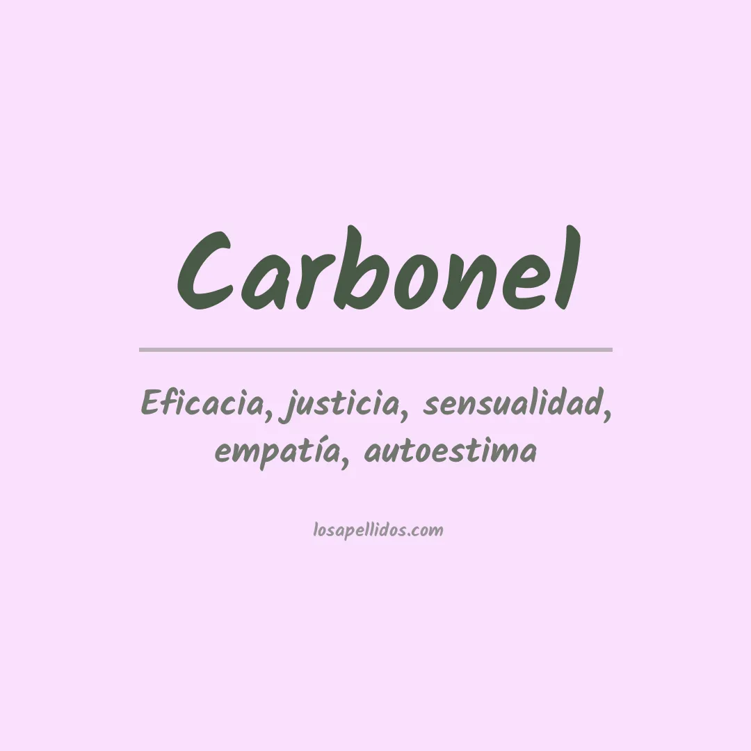 Apellido Carbonel