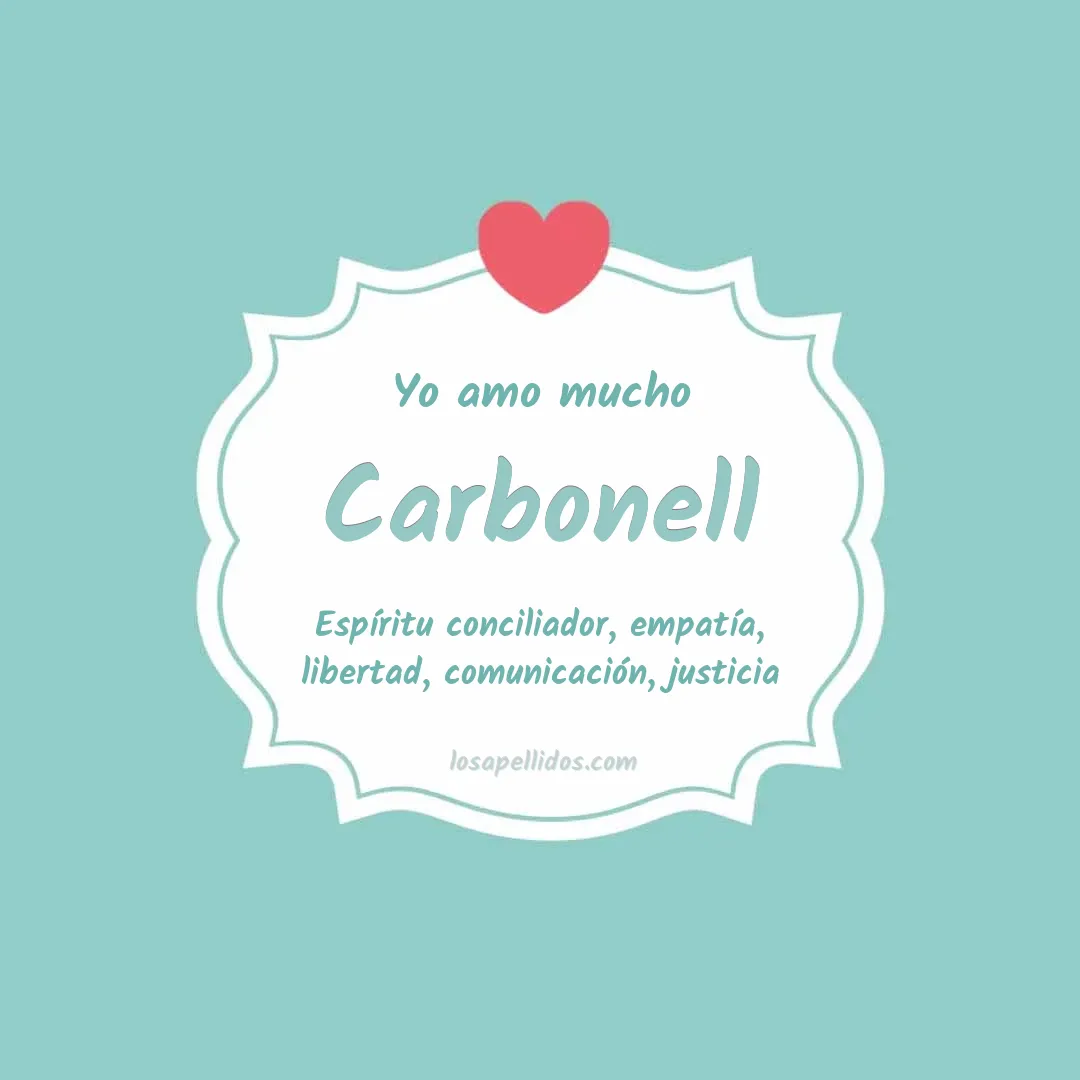 Yo amo mucho Carbonell