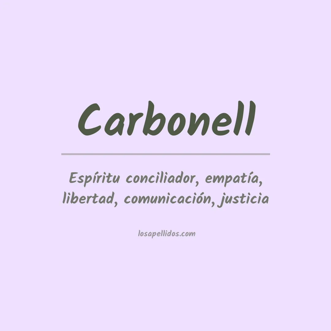 Apellido Carbonell