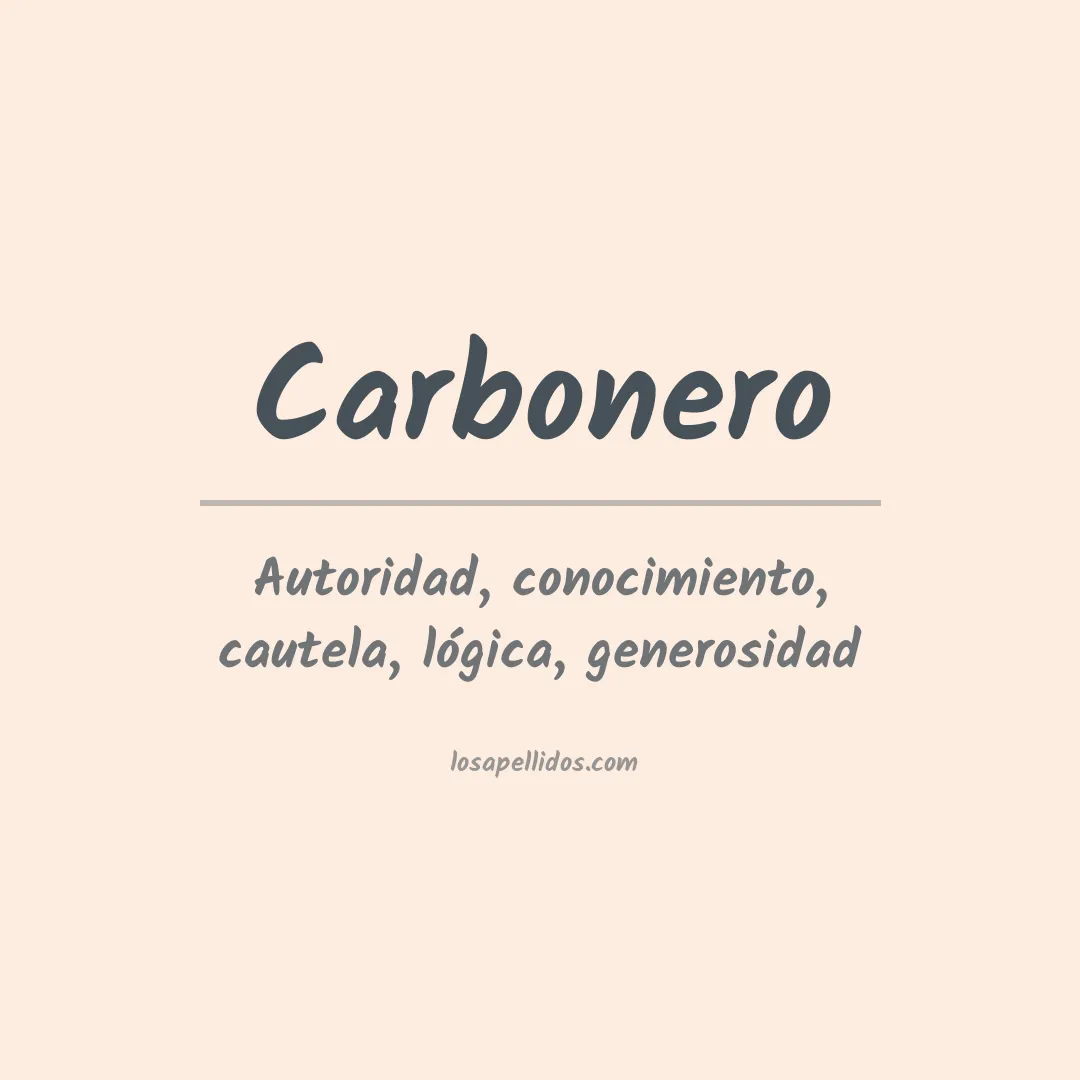 Apellido Carbonero