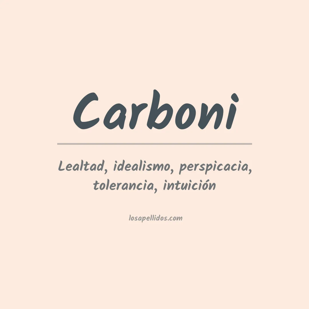Apellido Carboni