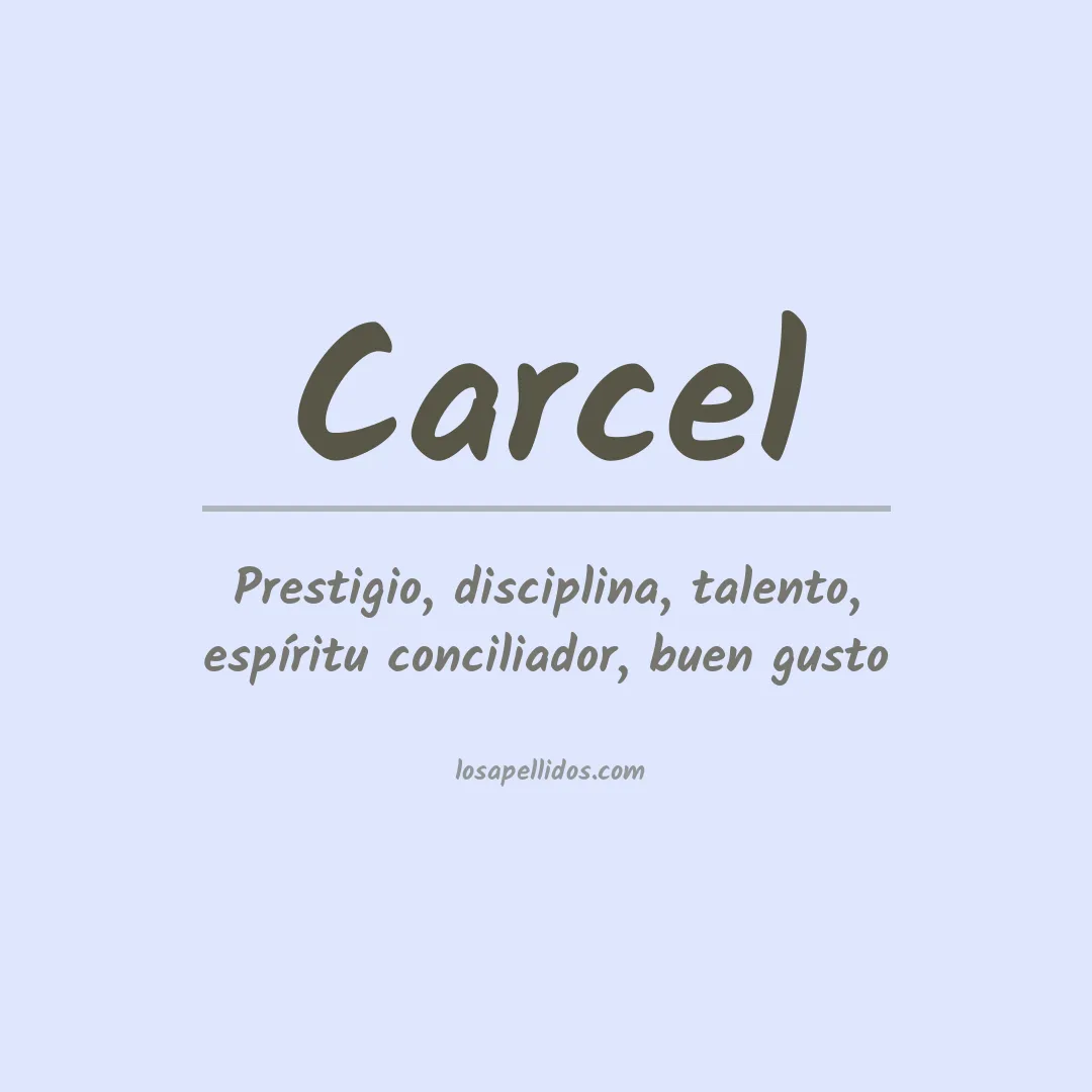 Apellido Carcel