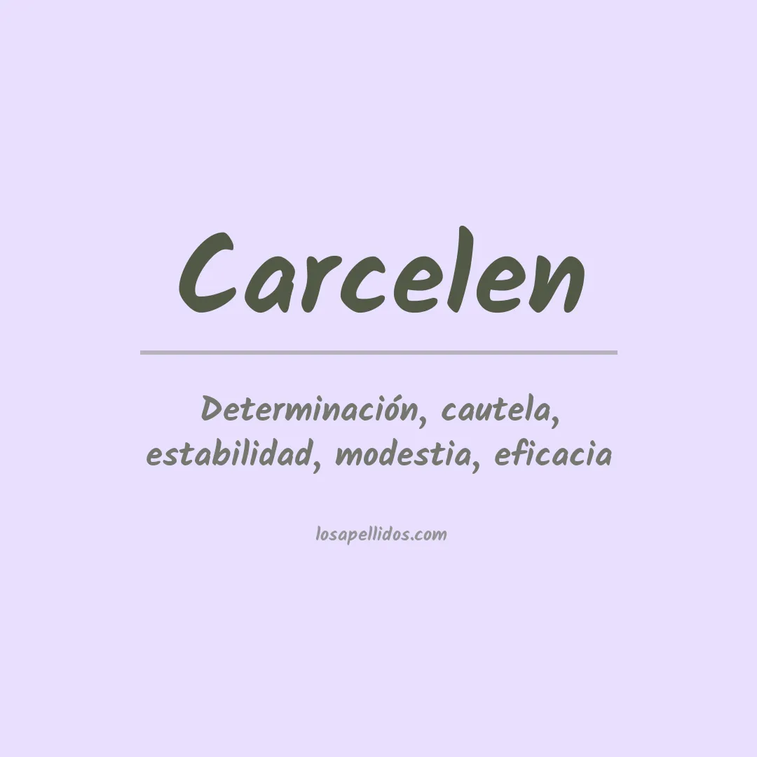 Apellido Carcelen
