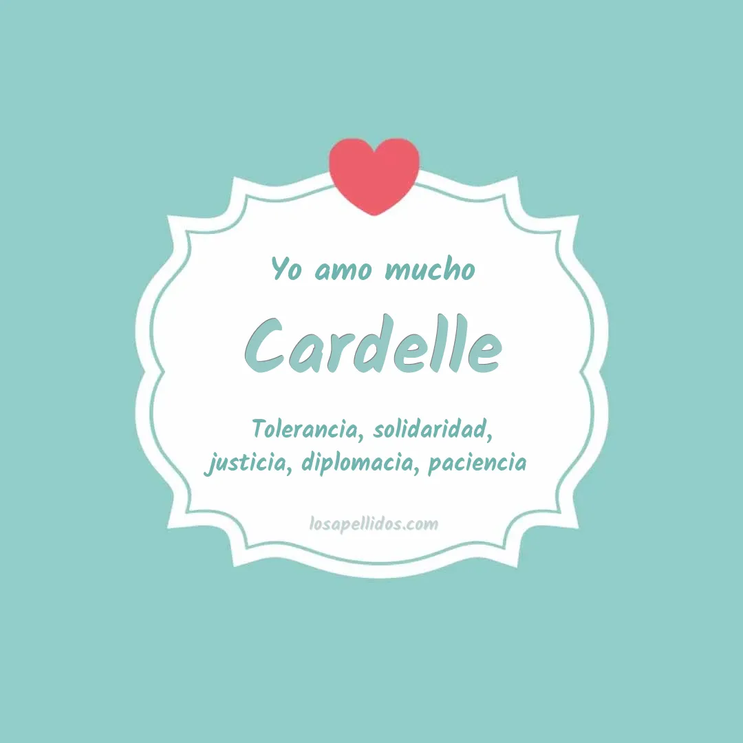 Yo amo mucho Cardelle