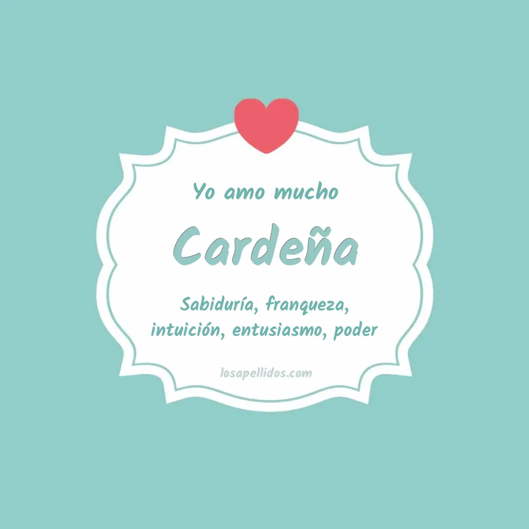 Yo amo mucho Cardeña
