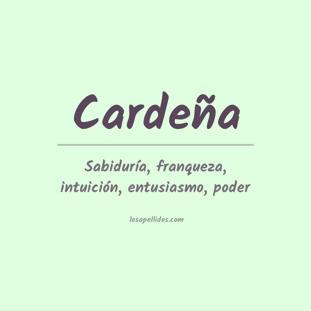 Apellido Cardeña