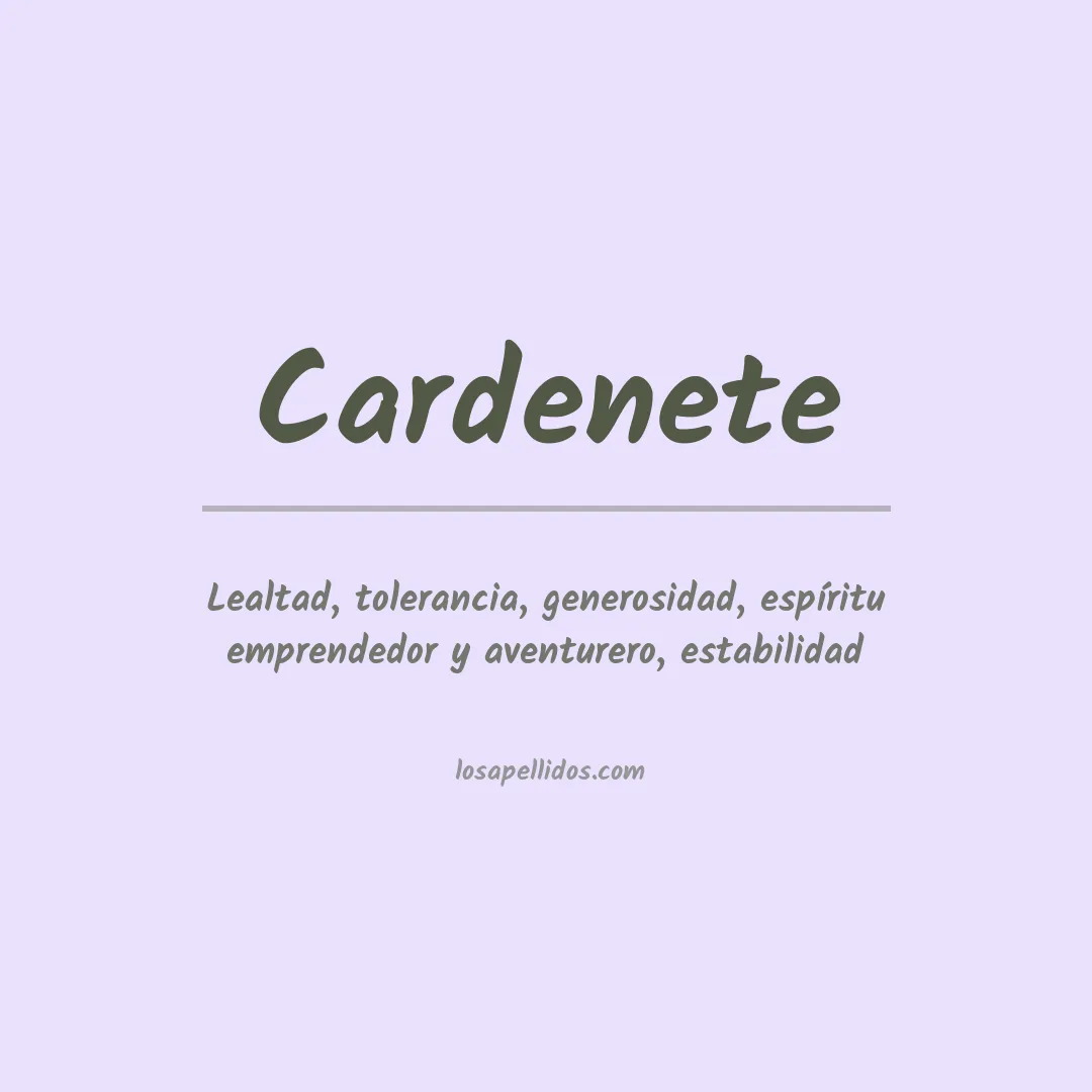 Apellido Cardenete