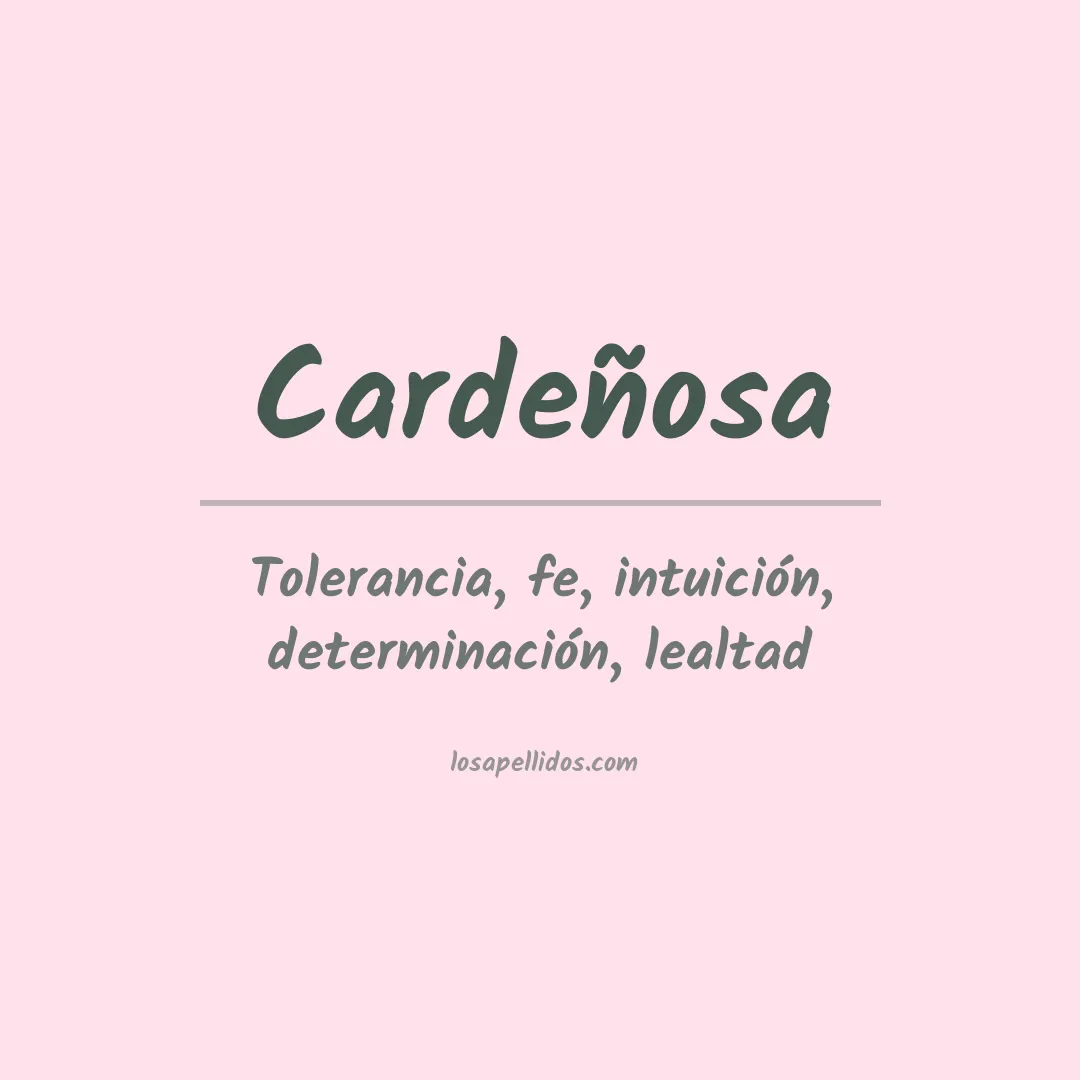 Apellido Cardeñosa