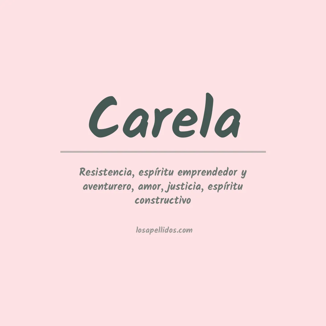 Significado del Apellido Carela