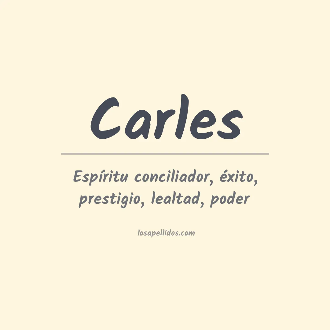 Apellido Carles