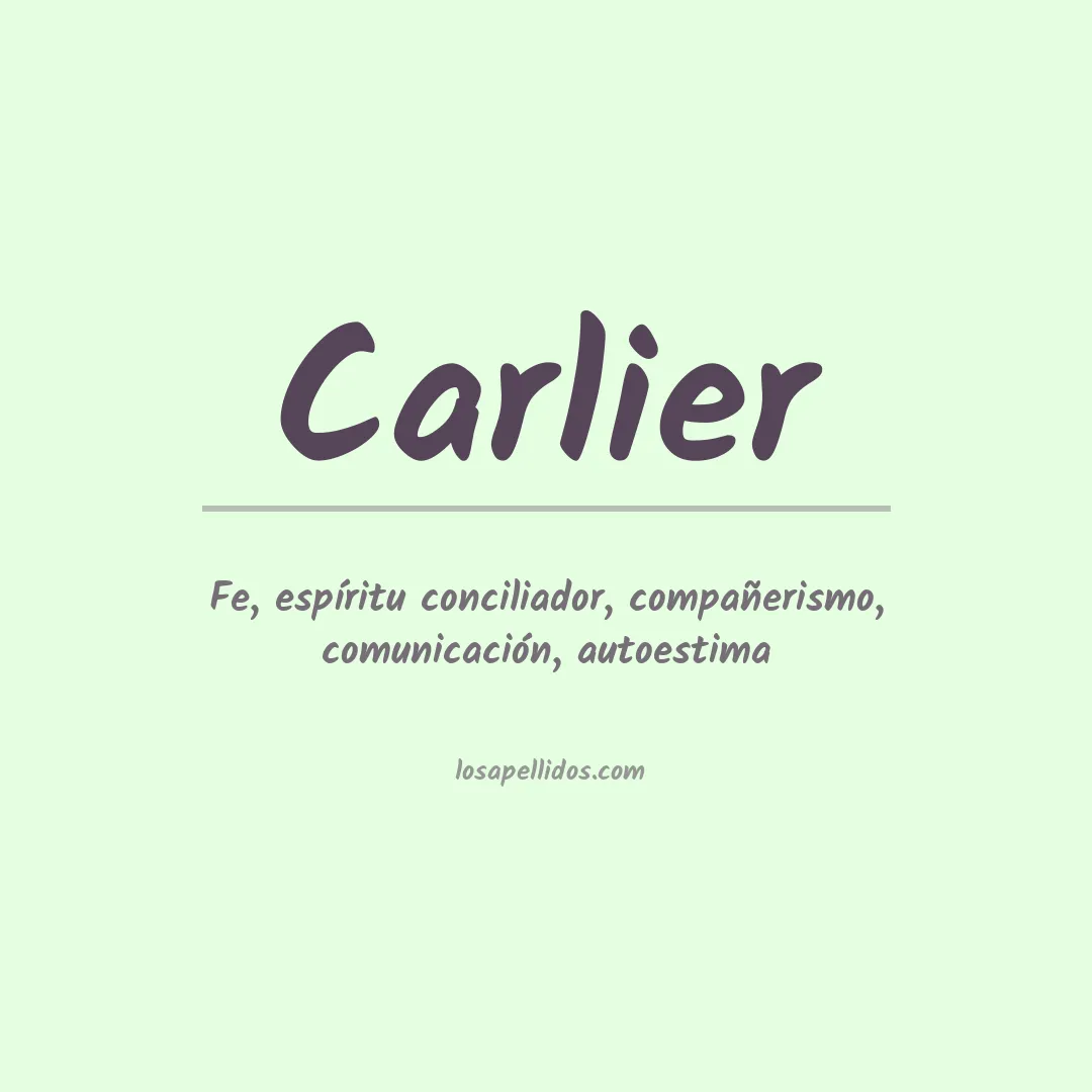Apellido Carlier