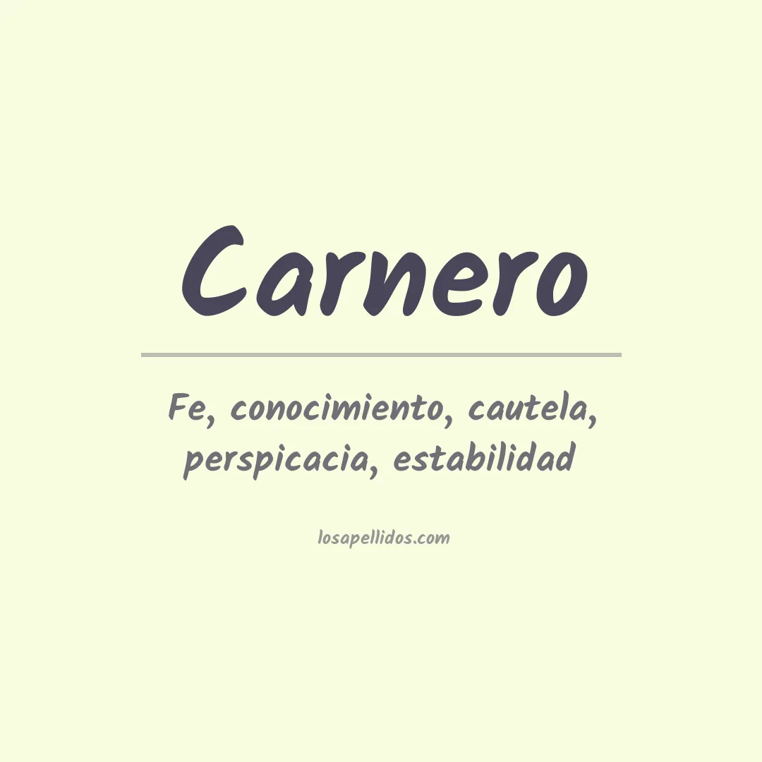 Apellido Carnero