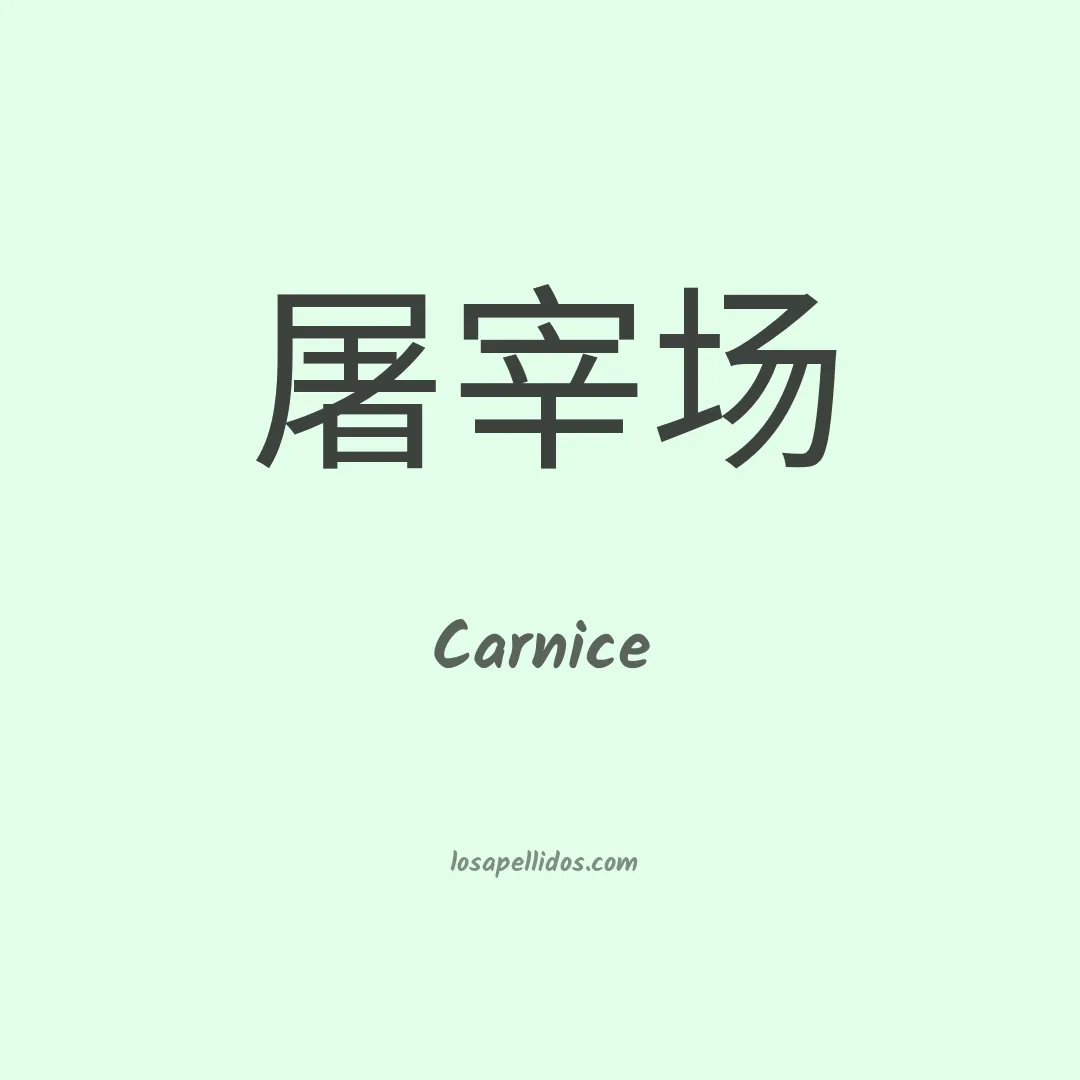 Carnice en chino