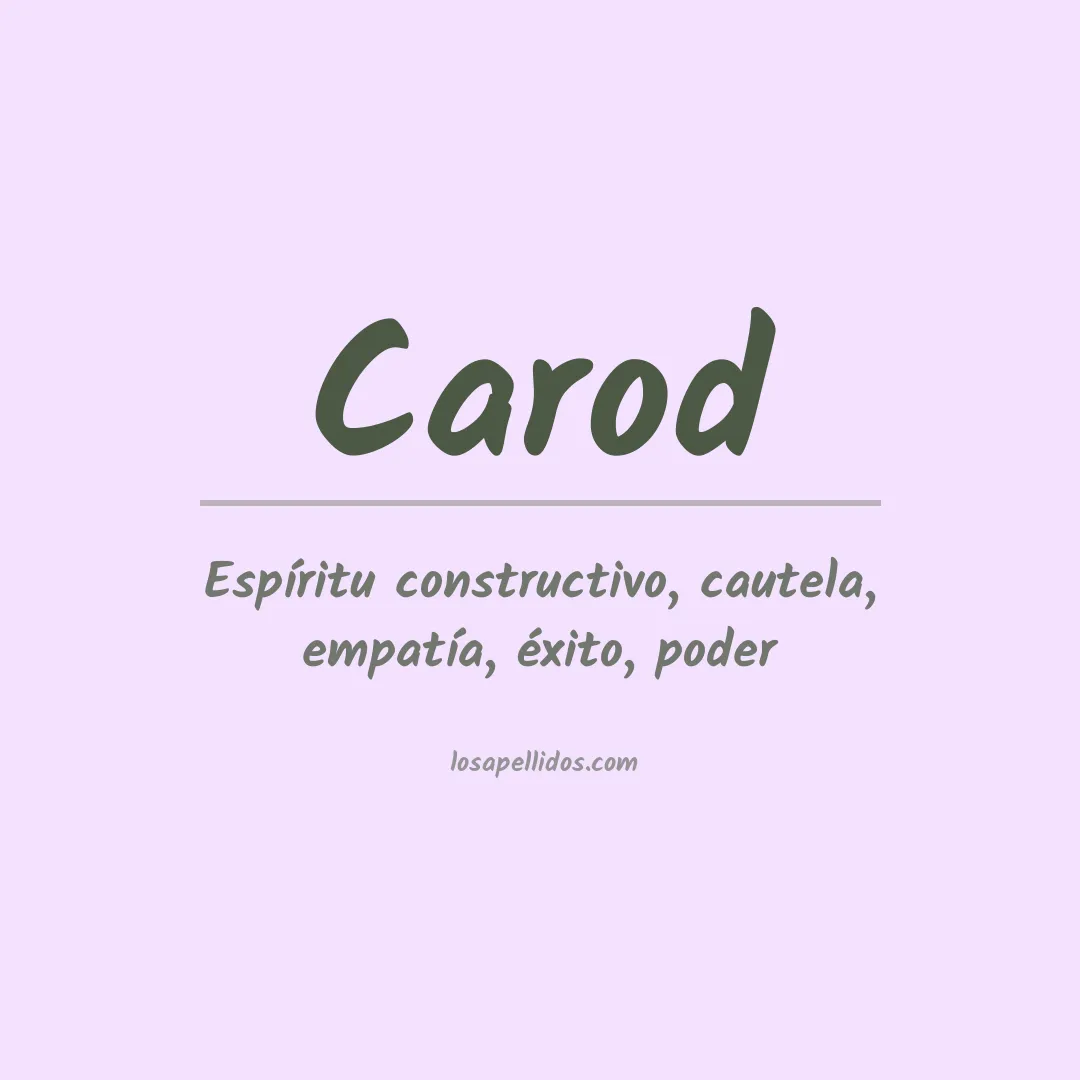 Apellido Carod