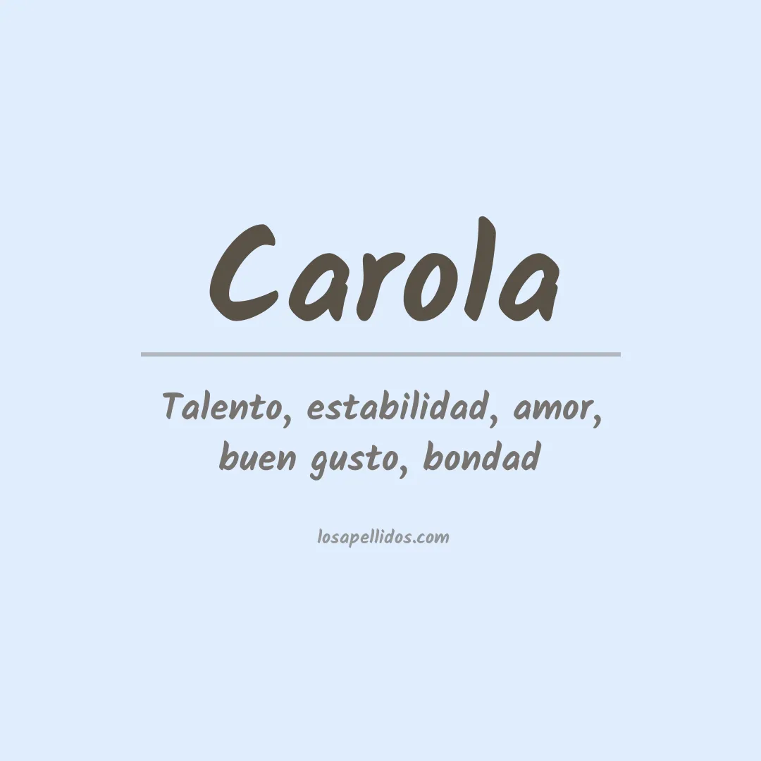 Apellido Carola
