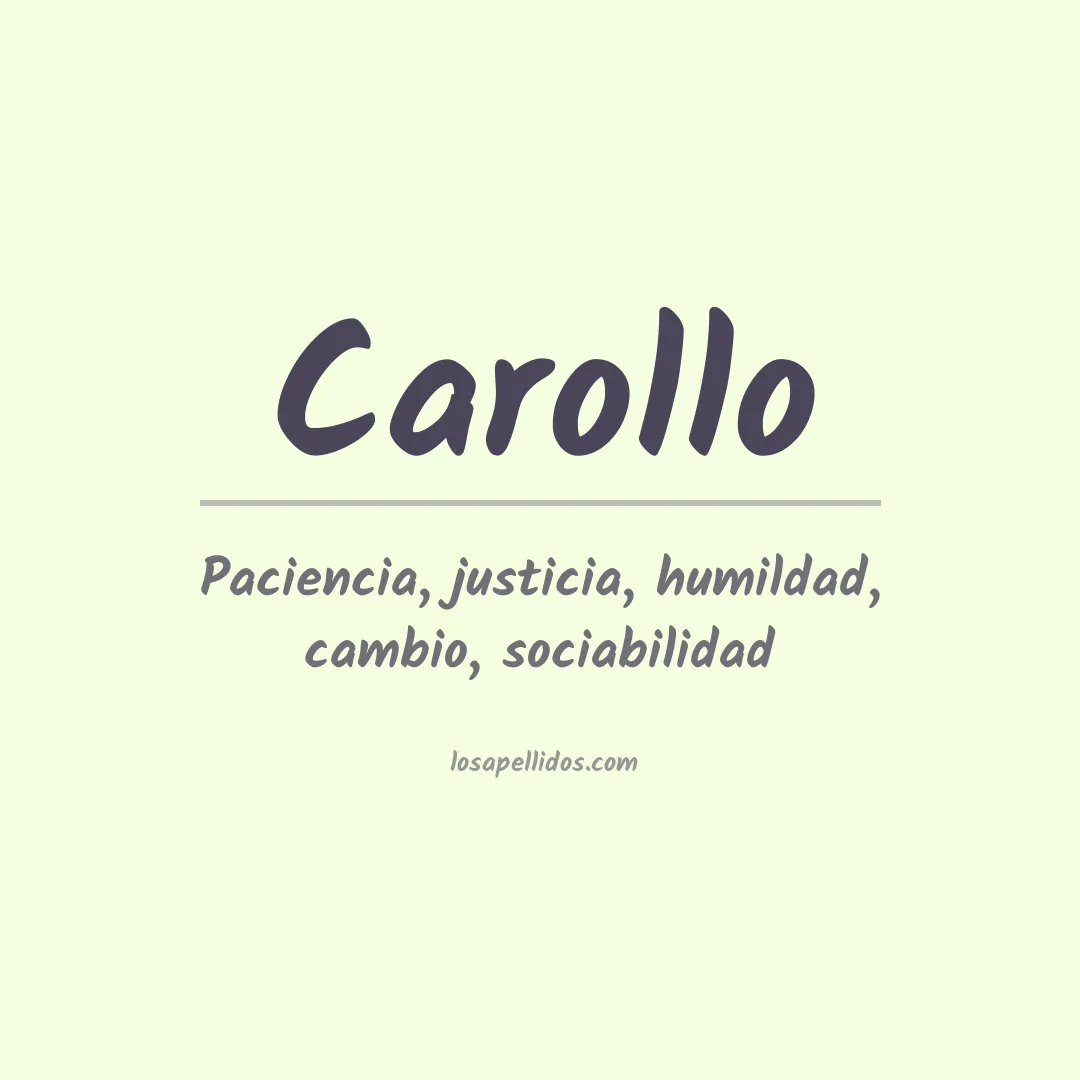Apellido Carollo