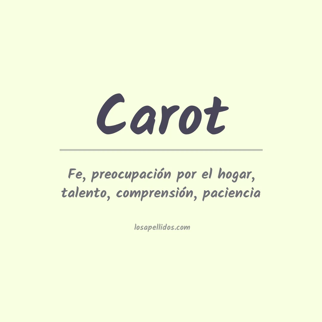 Apellido Carot