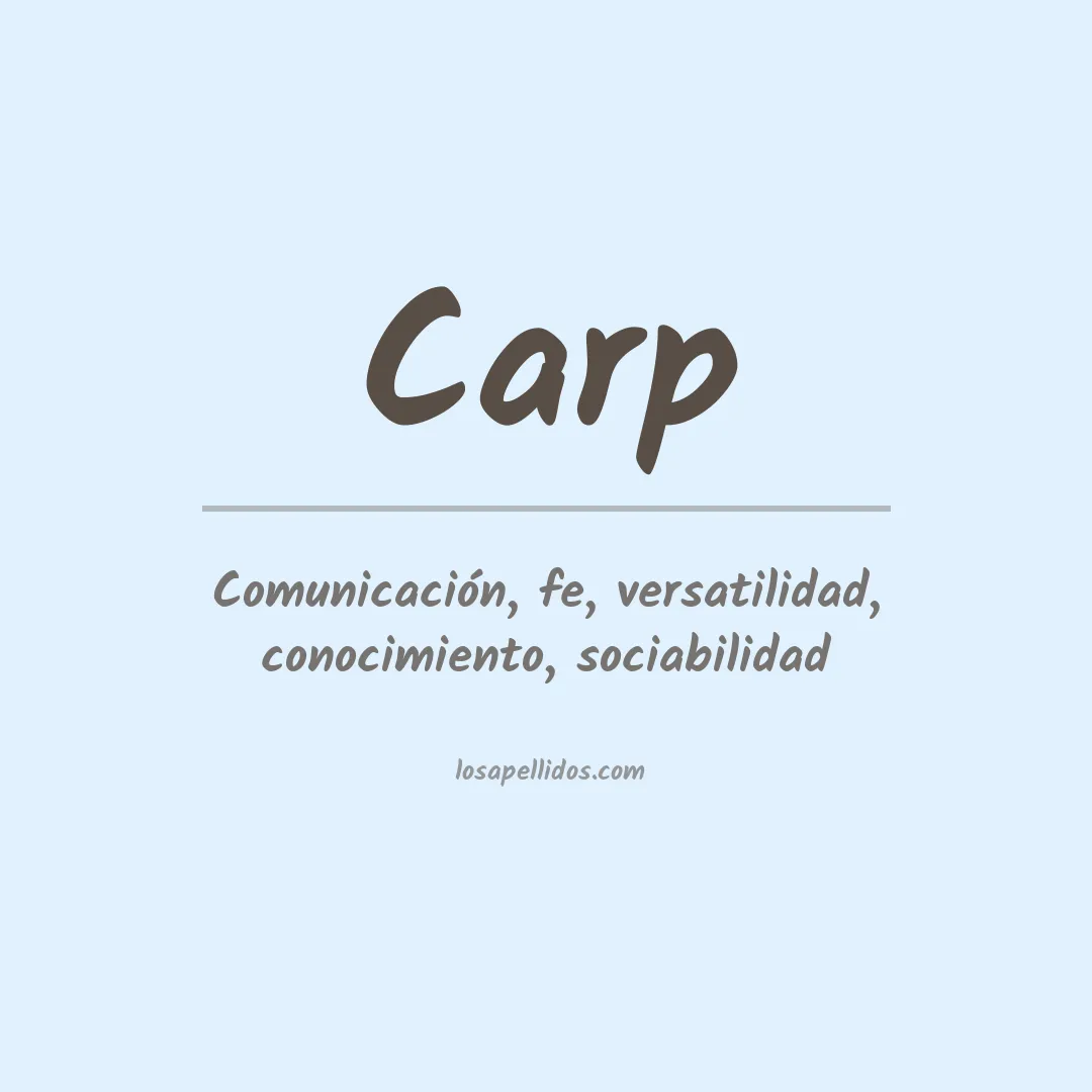 Apellido Carp