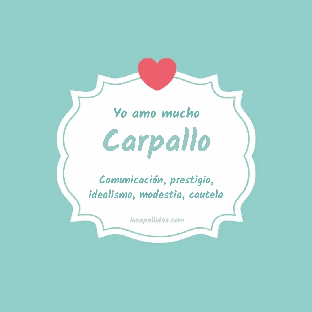 Yo amo mucho Carpallo