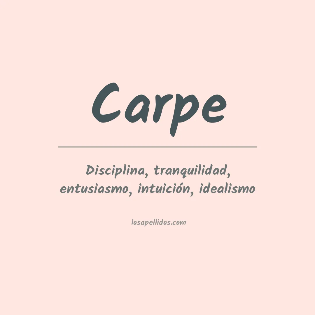 Apellido Carpe