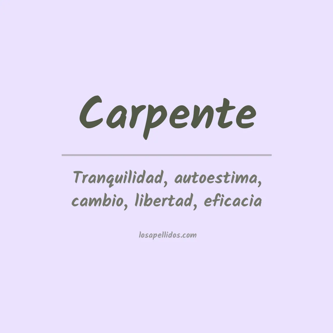 Apellido Carpente