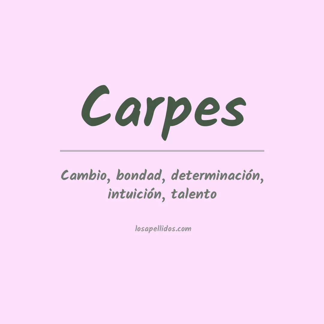 Apellido Carpes