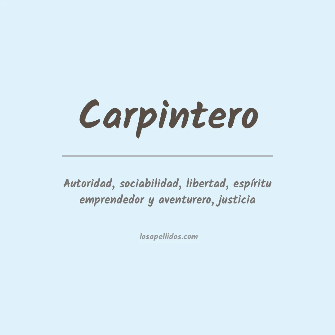 Apellido Carpintero
