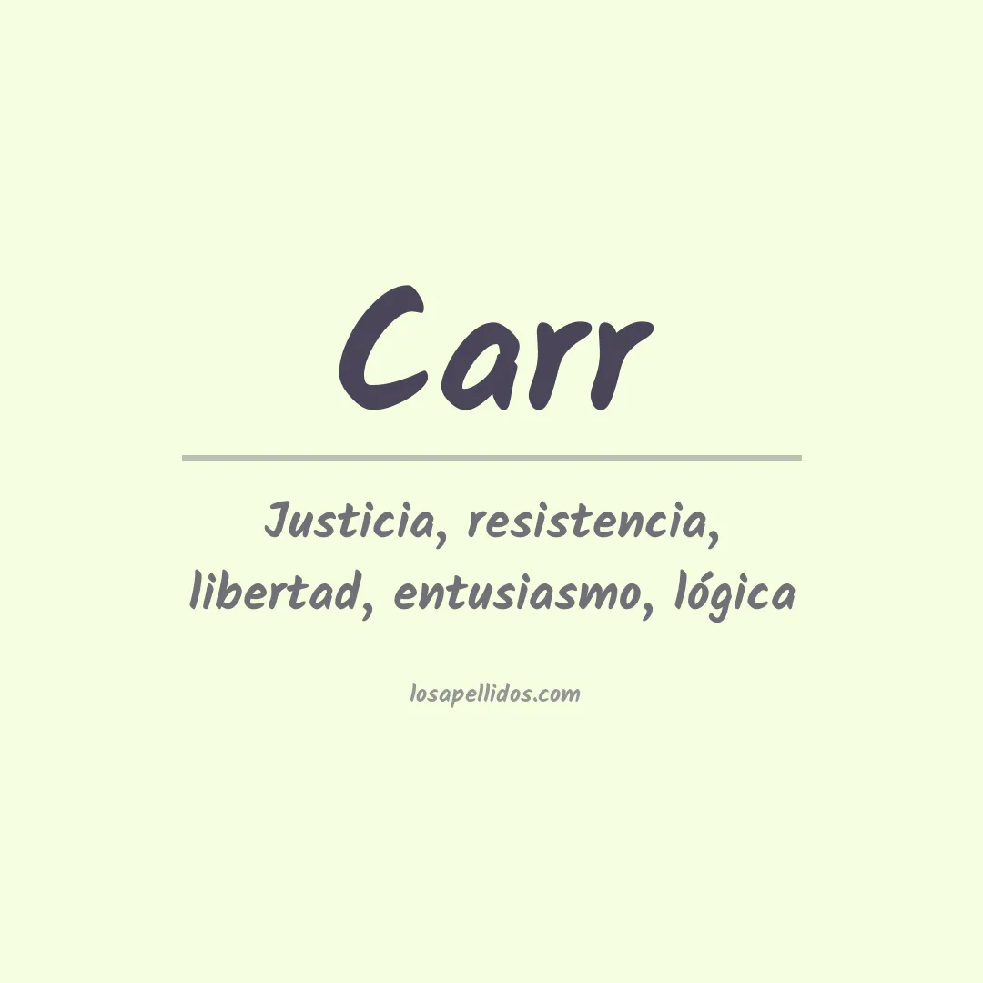 Apellido Carr