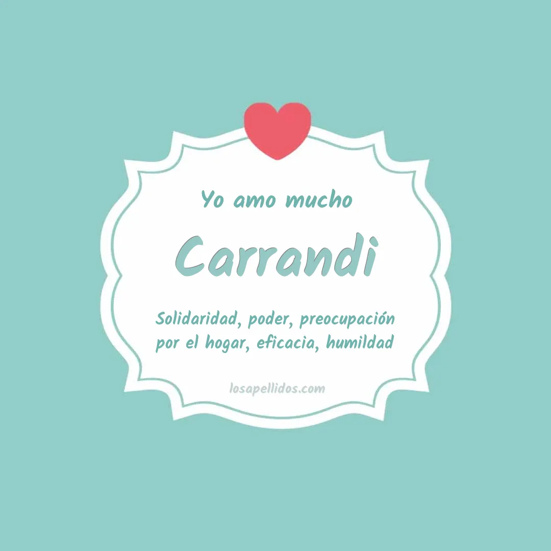 Yo amo mucho Carrandi