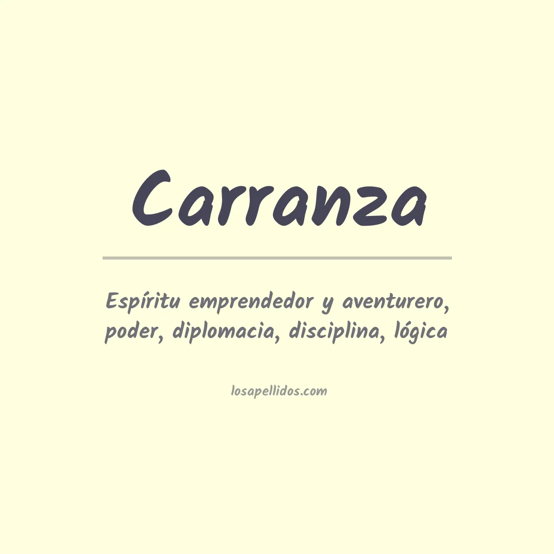 Apellido Carranza