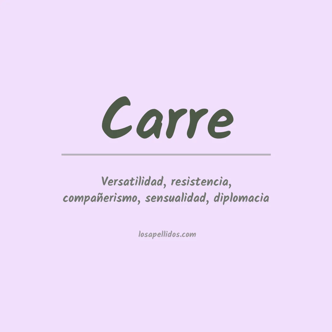 Apellido Carre